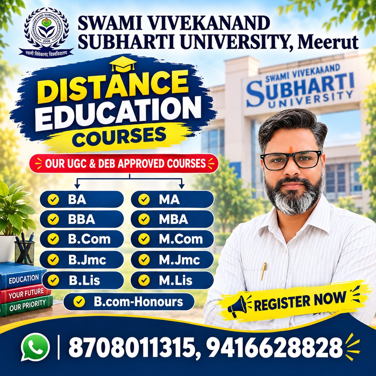 Subharti University Distance Education Admission 2026-2027